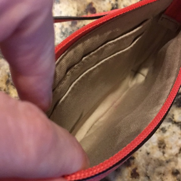 Coach saffiano wristlet in coral - Picture 6 of 6